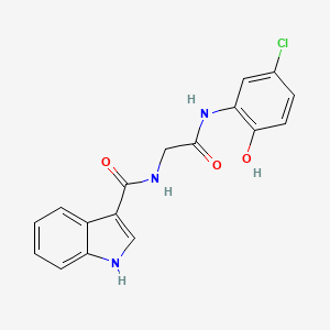 N-(2-((5-chloro-2-hydroxyphenyl)amino)-2-oxoethyl)-1H-indole-3-carboxamide