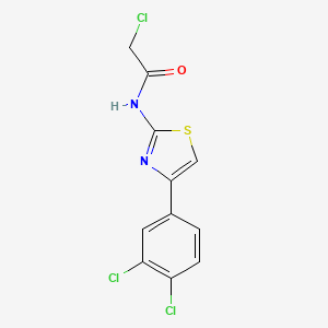 molecular formula C11H7Cl3N2OS B2834076 2-chloro-N-[4-(3,4-dichlorophenyl)-1,3-thiazol-2-yl]acetamide CAS No. 551913-65-6