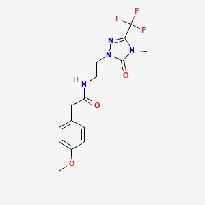 2-(4-ethoxyphenyl)-N-(2-(4-methyl-5-oxo-3-(trifluoromethyl)-4,5-dihydro-1H-1,2,4-triazol-1-yl)ethyl)acetamide