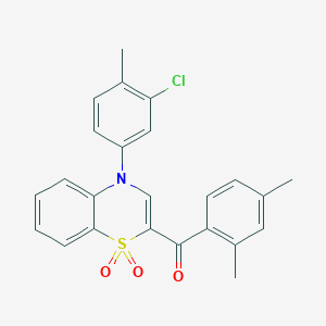 [4-(3-chloro-4-methylphenyl)-1,1-dioxido-4H-1,4-benzothiazin-2-yl](2,4-dimethylphenyl)methanone