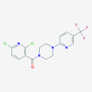 (2,6-Dichloropyridin-3-yl)-[4-[5-(trifluoromethyl)pyridin-2-yl]piperazin-1-yl]methanone