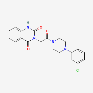 3-{2-[4-(3-chlorophenyl)piperazin-1-yl]-2-oxoethyl}quinazoline-2,4(1H,3H)-dione