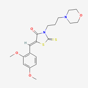 (Z)-5-(2,4-dimethoxybenzylidene)-3-(3-morpholinopropyl)-2-thioxothiazolidin-4-one