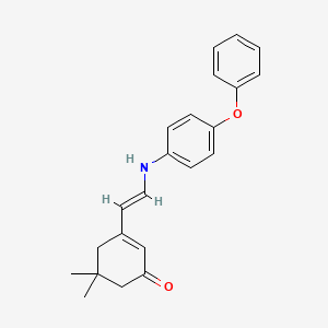 5,5-Dimethyl-3-[2-(4-phenoxyanilino)vinyl]-2-cyclohexen-1-one