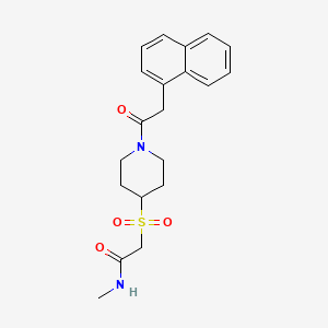 molecular formula C20H24N2O4S B2834117 N-methyl-2-((1-(2-(naphthalen-1-yl)acetyl)piperidin-4-yl)sulfonyl)acetamide CAS No. 1797085-54-1