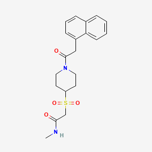 B2834117 N-methyl-2-((1-(2-(naphthalen-1-yl)acetyl)piperidin-4-yl)sulfonyl)acetamide CAS No. 1797085-54-1