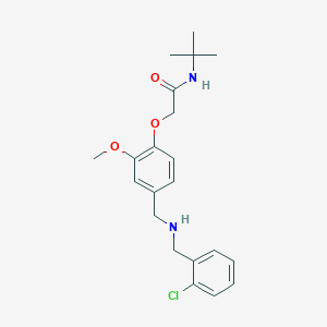 molecular formula C21H27ClN2O3 B283412 N-tert-butyl-2-(4-{[(2-chlorobenzyl)amino]methyl}-2-methoxyphenoxy)acetamide 