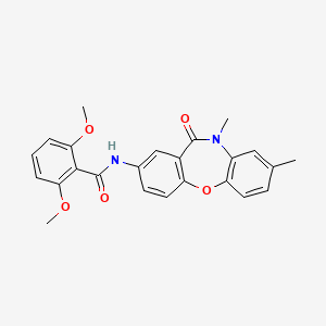molecular formula C24H22N2O5 B2834129 N-(8,10-dimethyl-11-oxo-10,11-dihydrodibenzo[b,f][1,4]oxazepin-2-yl)-2,6-dimethoxybenzamide CAS No. 922135-44-2