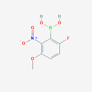 molecular formula C7H7BFNO5 B2834136 6-Fluoro-3-methoxy-2-nitrophenylboronic acid CAS No. 2096340-28-0