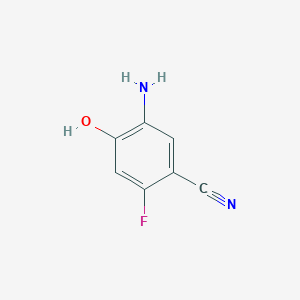 molecular formula C7H5FN2O B2834141 5-Amino-2-fluoro-4-hydroxybenzonitrile CAS No. 388091-38-1