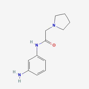 molecular formula C12H17N3O B2834150 N-(3-aminophenyl)-2-(pyrrolidin-1-yl)acetamide CAS No. 891855-91-7