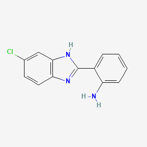 molecular formula C13H10ClN3 B2834156 2-(5-chloro-1H-1,3-benzodiazol-2-yl)aniline CAS No. 10173-52-1