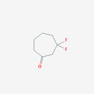 molecular formula C7H10F2O B2834174 3,3-Difluorocycloheptan-1-one CAS No. 2344677-53-6