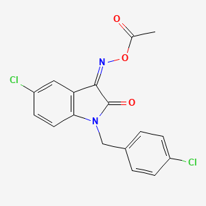 [(Z)-[5-chloro-1-[(4-chlorophenyl)methyl]-2-oxoindol-3-ylidene]amino] acetate