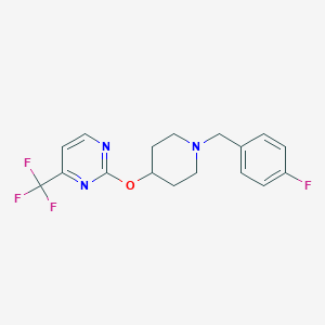 2-[1-[(4-Fluorophenyl)methyl]piperidin-4-yl]oxy-4-(trifluoromethyl)pyrimidine
