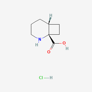 molecular formula C8H14ClNO2 B2834192 (1S,6R)-2-Azabicyclo[4.2.0]octane-1-carboxylic acid;hydrochloride CAS No. 2408937-58-4
