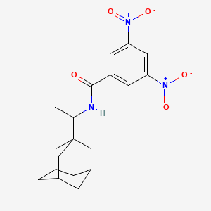 molecular formula C19H23N3O5 B2834199 N-[1-(adamantan-1-yl)ethyl]-3,5-dinitrobenzamide CAS No. 302941-04-4