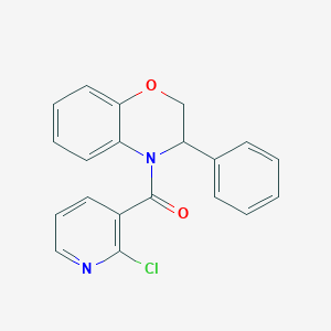 (2-chloro-3-pyridinyl)(3-phenyl-2,3-dihydro-4H-1,4-benzoxazin-4-yl)methanone