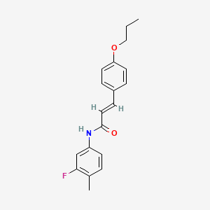 molecular formula C19H20FNO2 B2834217 N-(3-fluoro-4-methylphenyl)-3-(4-propoxyphenyl)acrylamide CAS No. 882073-09-8