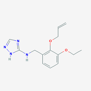 molecular formula C14H18N4O2 B283422 N-[2-(allyloxy)-3-ethoxybenzyl]-N-(1H-1,2,4-triazol-3-yl)amine 