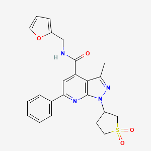 1-(1,1-dioxidotetrahydrothiophen-3-yl)-N-(furan-2-ylmethyl)-3-methyl-6-phenyl-1H-pyrazolo[3,4-b]pyridine-4-carboxamide