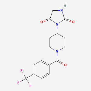 3-(1-(4-(Trifluoromethyl)benzoyl)piperidin-4-yl)imidazolidine-2,4-dione