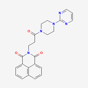 2-(3-oxo-3-(4-(pyrimidin-2-yl)piperazin-1-yl)propyl)-1H-benzo[de]isoquinoline-1,3(2H)-dione