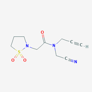N-(cyanomethyl)-2-(1,1-dioxo-1lambda6,2-thiazolidin-2-yl)-N-(prop-2-yn-1-yl)acetamide