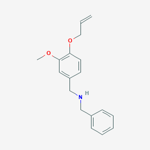molecular formula C18H21NO2 B283426 N-[4-(allyloxy)-3-methoxybenzyl]-N-benzylamine 