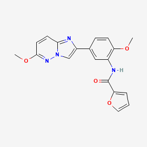 molecular formula C19H16N4O4 B2834263 N-(2-methoxy-5-(6-methoxyimidazo[1,2-b]pyridazin-2-yl)phenyl)furan-2-carboxamide CAS No. 953149-73-0