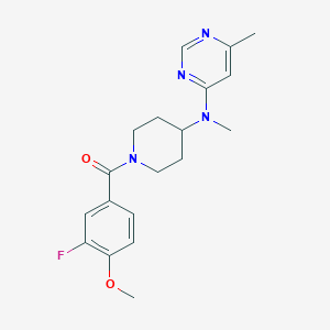 (3-Fluoro-4-methoxyphenyl)-[4-[methyl-(6-methylpyrimidin-4-yl)amino]piperidin-1-yl]methanone