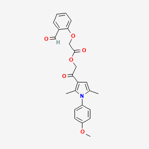 molecular formula C24H23NO6 B2834271 [2-[1-(4-Methoxyphenyl)-2,5-dimethylpyrrol-3-yl]-2-oxoethyl] 2-(2-formylphenoxy)acetate CAS No. 731813-89-1