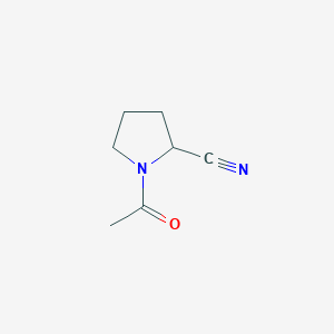 molecular formula C7H10N2O B2834296 1-Acetylpyrrolidine-2-carbonitrile CAS No. 858450-30-3