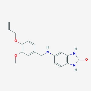 molecular formula C18H19N3O3 B283430 5-({[3-METHOXY-4-(PROP-2-EN-1-YLOXY)PHENYL]METHYL}AMINO)-2,3-DIHYDRO-1H-1,3-BENZODIAZOL-2-ONE 