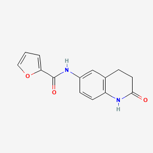 molecular formula C14H12N2O3 B2834301 N-(2-oxo-1,2,3,4-tetrahydroquinolin-6-yl)furan-2-carboxamide CAS No. 922131-27-9