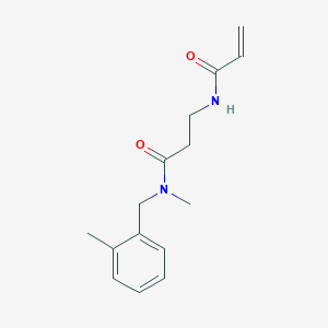molecular formula C15H20N2O2 B2834303 N-Methyl-N-[(2-methylphenyl)methyl]-3-(prop-2-enoylamino)propanamide CAS No. 2201815-61-2
