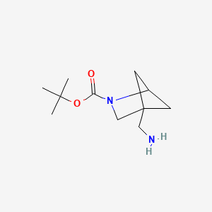 molecular formula C11H20N2O2 B2834324 Tert-butyl 4-(aminomethyl)-2-azabicyclo[2.1.1]hexane-2-carboxylate CAS No. 2231674-29-4