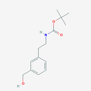 molecular formula C14H21NO3 B2834331 Tert-butyl 3-(hydroxymethyl)phenethylcarbamate CAS No. 1175090-35-3