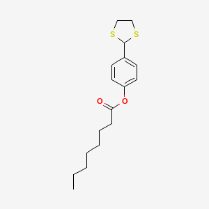 molecular formula C17H24O2S2 B2834366 4-(1,3-Dithiolan-2-yl)phenyl octanoate CAS No. 331461-35-9