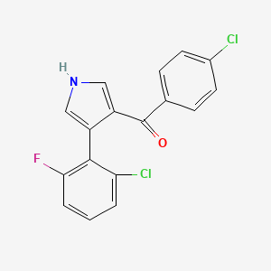molecular formula C17H10Cl2FNO B2834380 [4-(2-chloro-6-fluorophenyl)-1H-pyrrol-3-yl](4-chlorophenyl)methanone CAS No. 477886-21-8