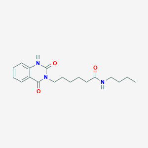 molecular formula C18H25N3O3 B2834405 N-butyl-6-(2,4-dioxo-1,2,3,4-tetrahydroquinazolin-3-yl)hexanamide CAS No. 896381-70-7