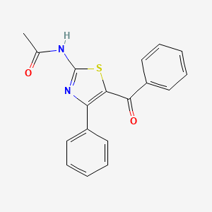 molecular formula C18H14N2O2S B2834572 N-(5-benzoyl-4-phenyl-1,3-thiazol-2-yl)acetamide CAS No. 17279-59-3