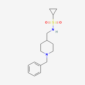 molecular formula C16H24N2O2S B2834575 N-[(1-benzylpiperidin-4-yl)methyl]cyclopropanesulfonamide CAS No. 1210227-93-2