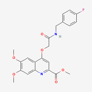 Methyl 4-(2-((4-fluorobenzyl)amino)-2-oxoethoxy)-6,7-dimethoxyquinoline-2-carboxylate