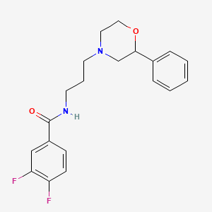 3,4-difluoro-N-(3-(2-phenylmorpholino)propyl)benzamide