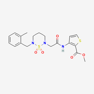 Methyl 3-({[6-(2-methylbenzyl)-1,1-dioxido-1,2,6-thiadiazinan-2-yl]acetyl}amino)thiophene-2-carboxylate