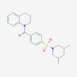 3,4-dihydro-2H-quinolin-1-yl-[4-(3,5-dimethylpiperidin-1-yl)sulfonylphenyl]methanone