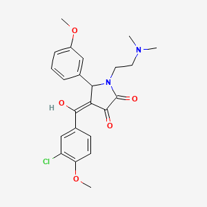 4-(3-chloro-4-methoxybenzoyl)-1-(2-(dimethylamino)ethyl)-3-hydroxy-5-(3-methoxyphenyl)-1H-pyrrol-2(5H)-one