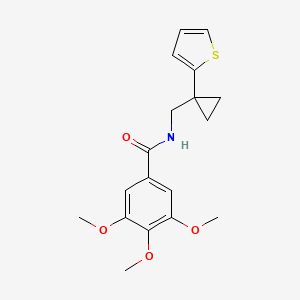 3,4,5-trimethoxy-N-((1-(thiophen-2-yl)cyclopropyl)methyl)benzamide