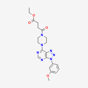 ethyl 4-(4-(3-(3-methoxyphenyl)-3H-[1,2,3]triazolo[4,5-d]pyrimidin-7-yl)piperazin-1-yl)-4-oxobutanoate